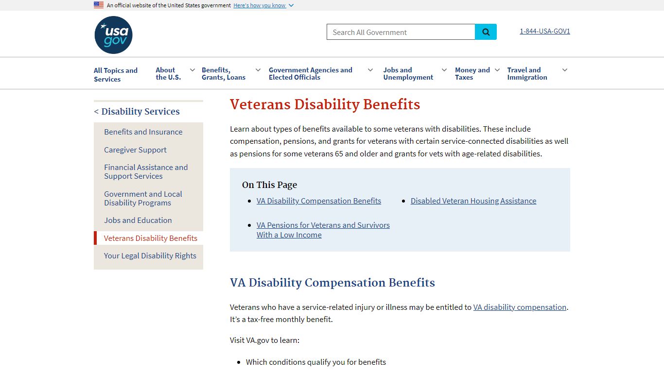 Veterans Disability Benefits | USAGov