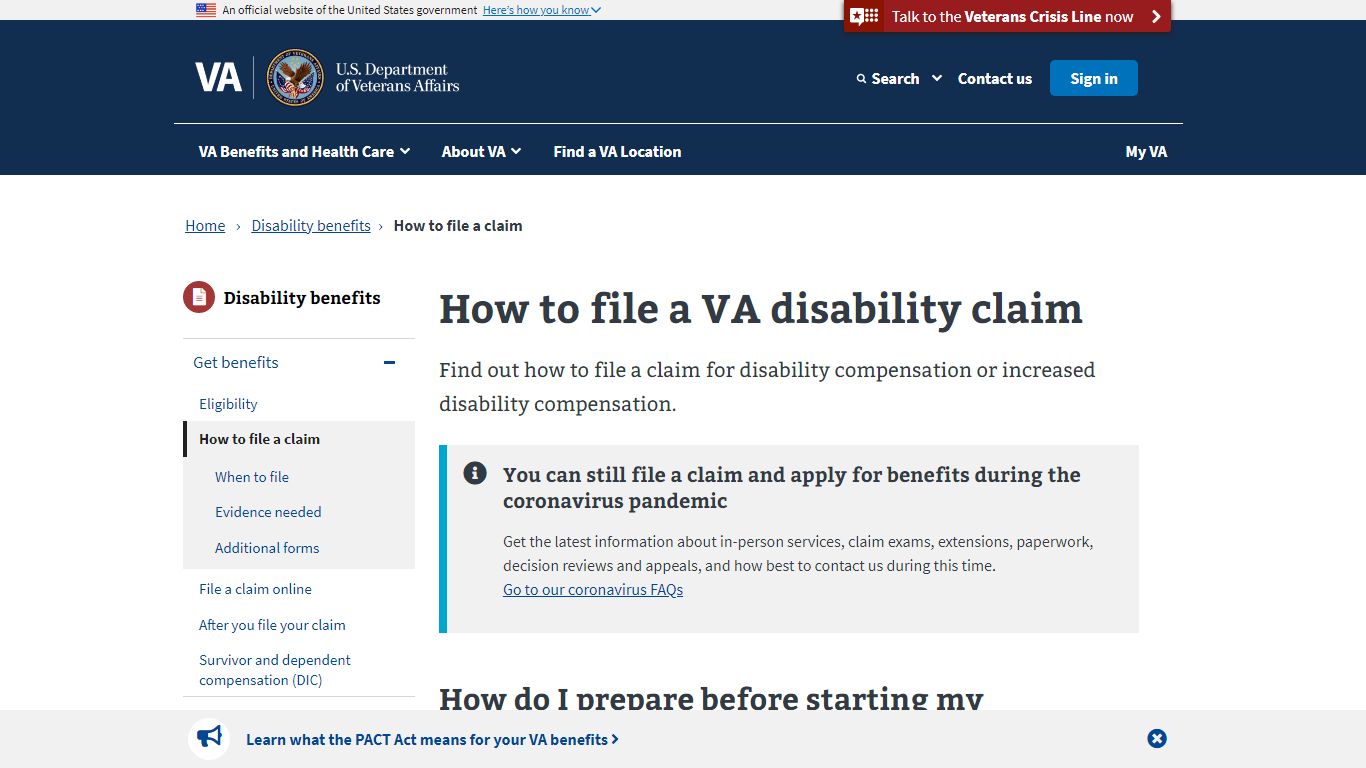 How To File A VA Disability Claim | Veterans Affairs